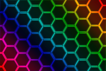 Hexagons pattern. Geometric abstract background and wallpaper