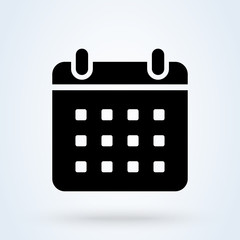 Calendar and data symbol. vector Simple modern icon design illustration.