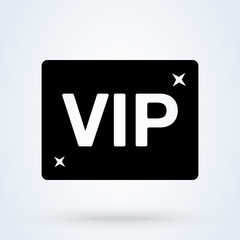 Vip card icon. Simple modern icon design illustration.