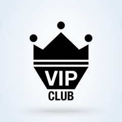 Vip club. Simple modern icon design illustration.