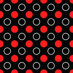 Seamless geometric circle pattern design background - color vector graphic