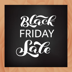 Black friday sale lettering. Quote for card or poster. Vector stock illustration