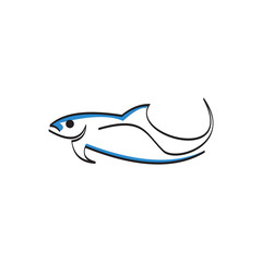 Fish line logo icon design is perfect for seafood restaurants