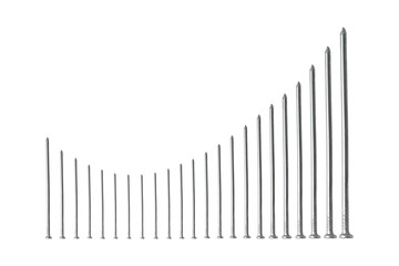Nails in the form of a graph of finance