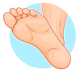 Fototapeta Healthy sole of the foot obraz