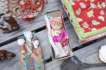 Little Dolls at International Forum Antique Flea Market in Tokyo
