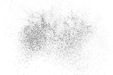 Obraz premium Black Grainy Texture Isolated On White Background. Dust Overlay. Dark Noise Granules. Digitally Generated Image. Vector Design Elements, Illustration, Eps 10.