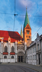 Obraz premium Augsburg Cathedral Swabia Bavaria Germany