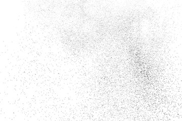 Black Grainy Texture Isolated On White Background. Dust Overlay. Dark Noise Granules. Digitally Generated Image. Vector Design Elements, Illustration, Eps 10.