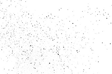 Black Grainy Texture Isolated On White Background. Dust Overlay. Dark Noise Granules. Digitally Generated Image. Vector Design Elements, Illustration, Eps 10.