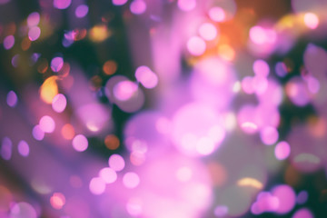 Bright blue bokeh lights. Night club background