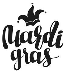 Hand-written phrase Mardi Gras.