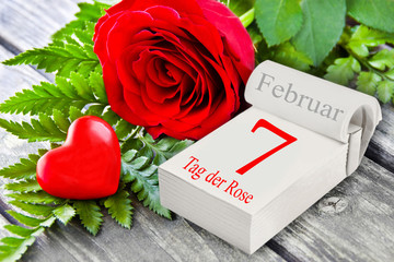 Calendar and German: Rose Day February 7