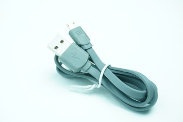 USB cable on a white ground