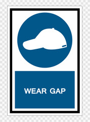 Wear Gap Symbol Sign Isolate on transparent Background,Vector Illustration