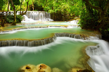 Kung Si waterfall at Luang Prabang in Laos, Natural background