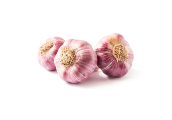 Garlic isolated on white background. Garlic Isolated on white background Clipping Path. Garlic press and garlic on white background.