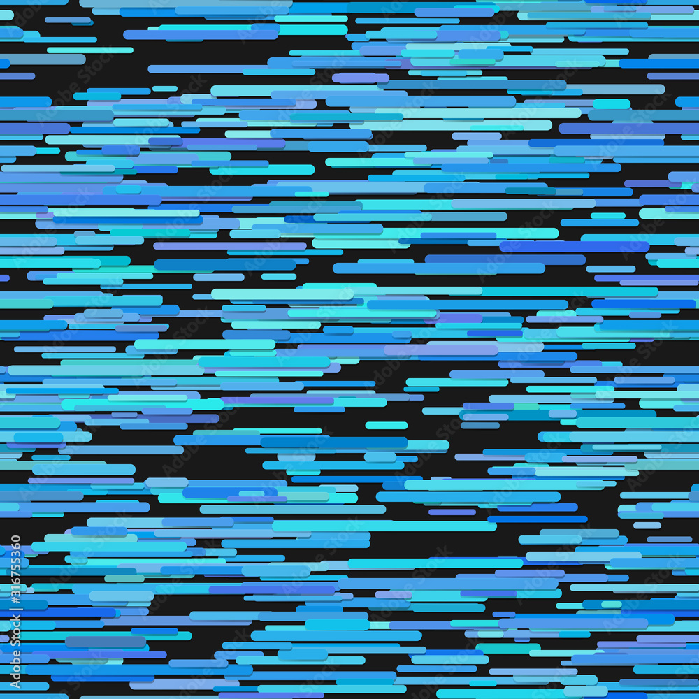 Poster abstract chaotic horizontal rounded stripe pattern background - vector graphic