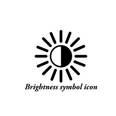brightness symbol icon vector - illustration
