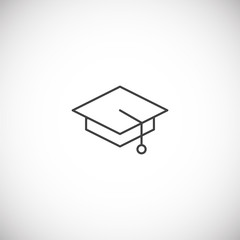 School related outline icon on background for graphic and web design. Simple illustration. Internet concept symbol for website button or mobile app