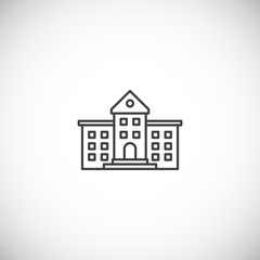 School related outline icon on background for graphic and web design. Simple illustration. Internet concept symbol for website button or mobile app