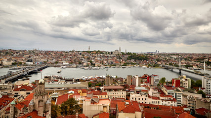 View from the Galata Tower to the Bosphorus, Istanbul