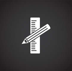 School related icon on background for graphic and web design. Simple illustration. Internet concept symbol for website button or mobile app