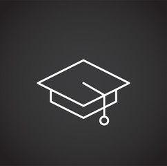 School related outline icon on background for graphic and web design. Simple illustration. Internet concept symbol for website button or mobile app