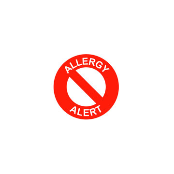 Allergy alert icon. Clipart image isolated on white background