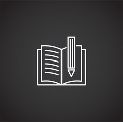 School related outline icon on background for graphic and web design. Simple illustration. Internet concept symbol for website button or mobile app