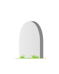 Blank headstone icon. Clipart image isolated on white background