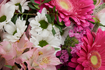 Fototapeta premium Close-up of a colorful spring bouquet with many different colors