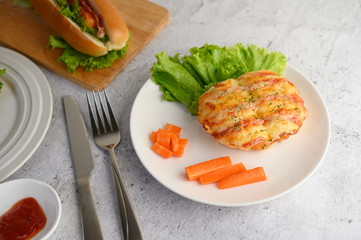 Appetizers with Sausage bread roll