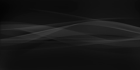 Fototapeta premium Abstract Background black Waves. Minimalist Black.
