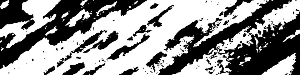 Black and white pattern backdrop. Marble texture background. Overlay grunge. Wide horizontal long banner for site. Vector illustration,eps 10.
