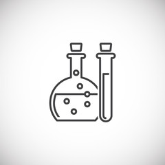 School related outline icon on background for graphic and web design. Simple illustration. Internet concept symbol for website button or mobile app