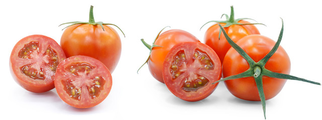 Fresh of tomato fruits isolated on white background
