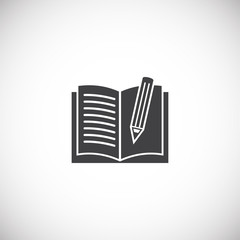 School related icon on background for graphic and web design. Simple illustration. Internet concept symbol for website button or mobile app