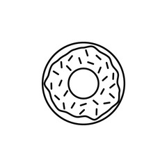 Obraz premium Donut outline icon. Clipart image isolated on white background