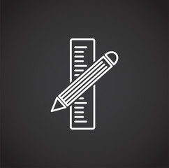 School related outline icon on background for graphic and web design. Simple illustration. Internet concept symbol for website button or mobile app