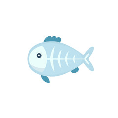 Fish X-ray icon. Clipart image isolated on white background
