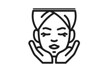 Facial treatment icon vector isolate 