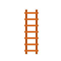 Wooden ladder icon. Clipart image isolated on white background