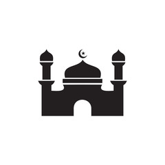 Mosque building icon logo design vector template