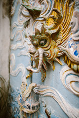 Fototapeta na wymiar Gates of Kuan Thanh Temple. Hanoi
