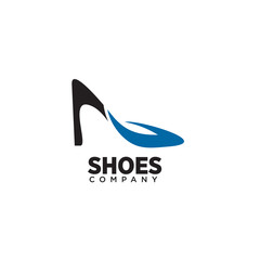 Woman shoes logo design vector template
