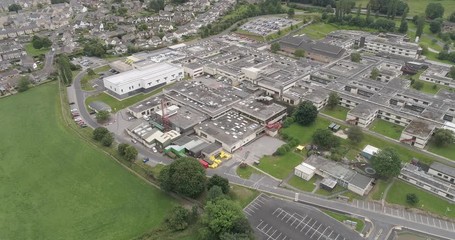 Aerial drone airedale hospital Yorkshire