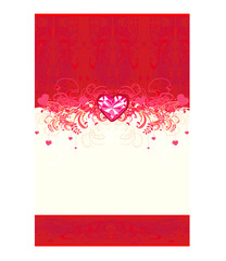 Stylish card - valentine, wedding, anniversary invitation, flyer, brochure.