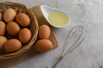 Eggs for preparing cooking meal
