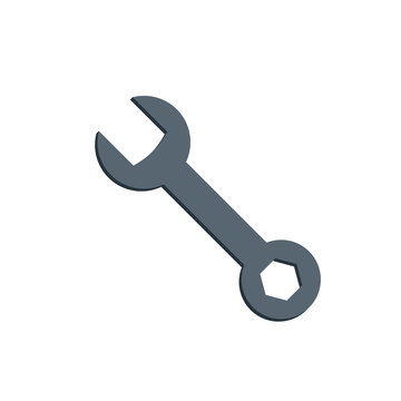 Open end wrench icon. Clipart image isolated on white background